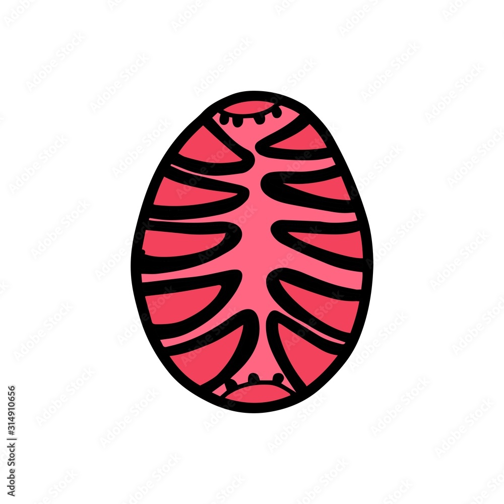 Easter hand drawn decorative ornate egg isolated on white background. Doodle cute vector Easter hand drawn decorative ornate egg isolated on white background. Doodle cute vector