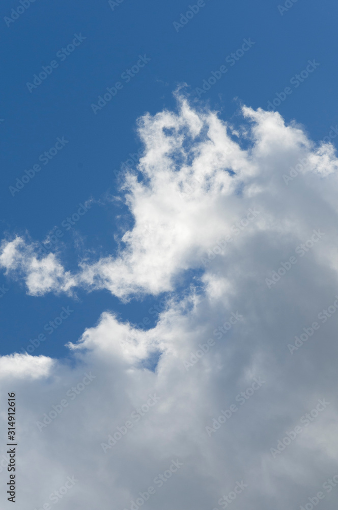 Nuage blanc dans un ciel bleu. White cloud in a blue sky. Nuage blanc dans un ciel bleu. White cloud in a blue sky.