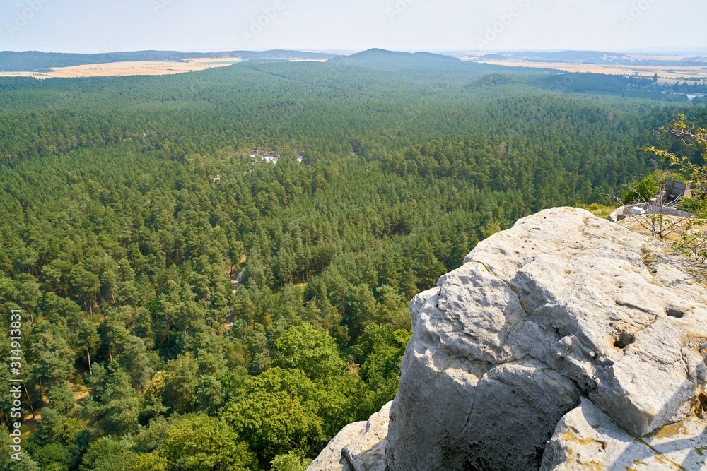  Blick vom Regenstein bei Blankenburg auf das Harzvorland