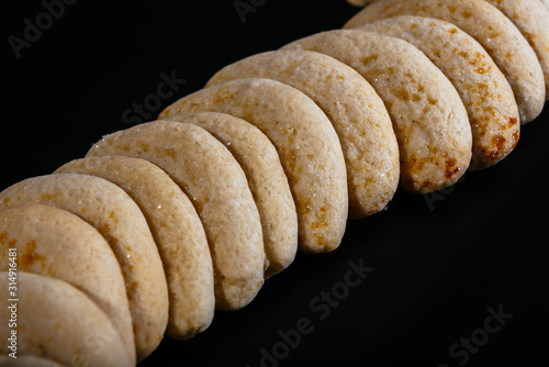 Hazelnut biscuits on the da...