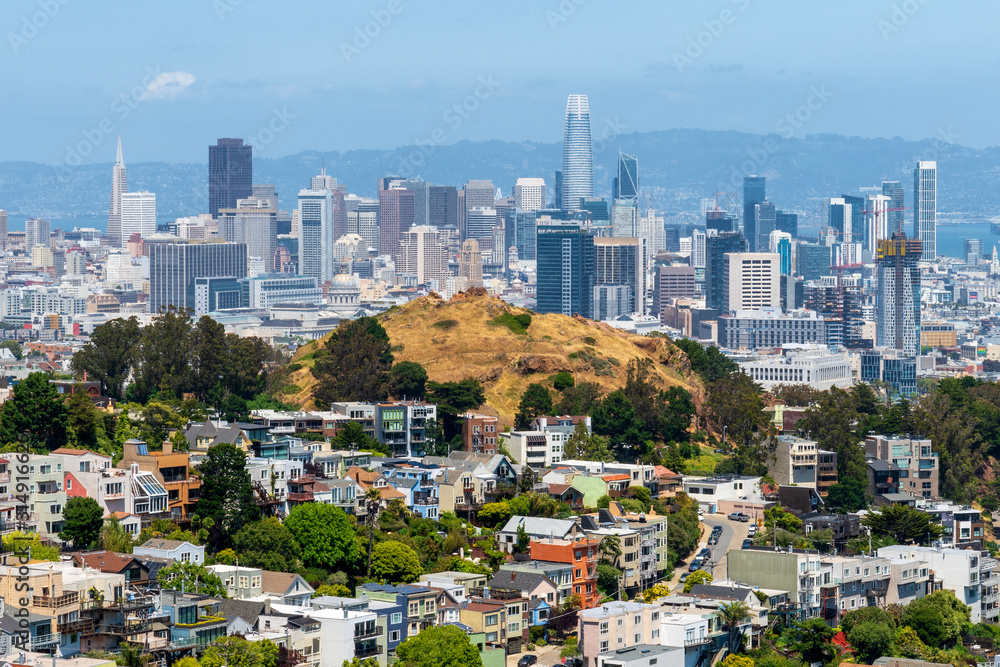 Naklejka premium San Francisco cityscape and skyline