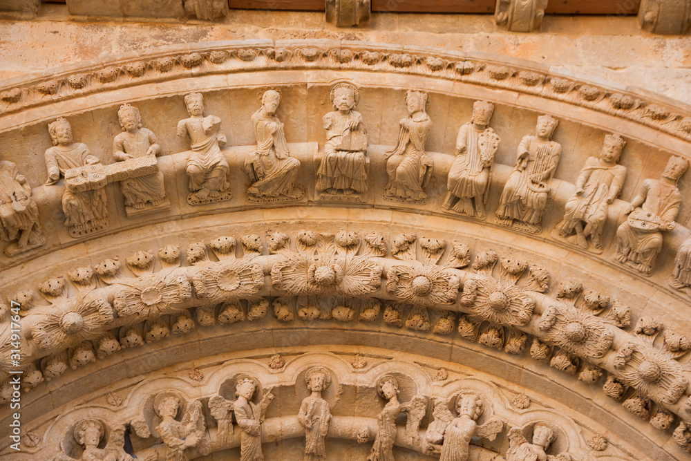 Detail of the North Gate in the Colegiata de Toro in Zamora