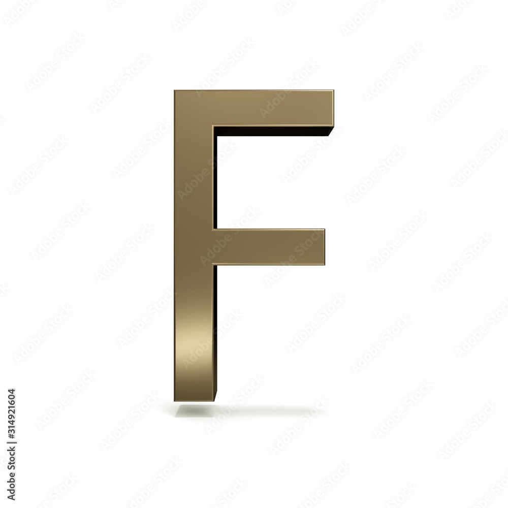 3d letter collection with white background.letter F 3d letter collection with white background.letter F