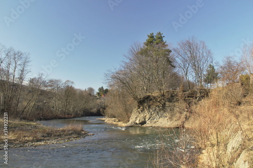 Trough the river Olše in spring