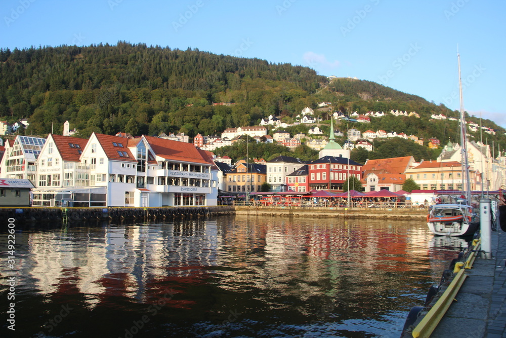 Bergen Skyline Norwegen Bergen Skyline Norwegen
