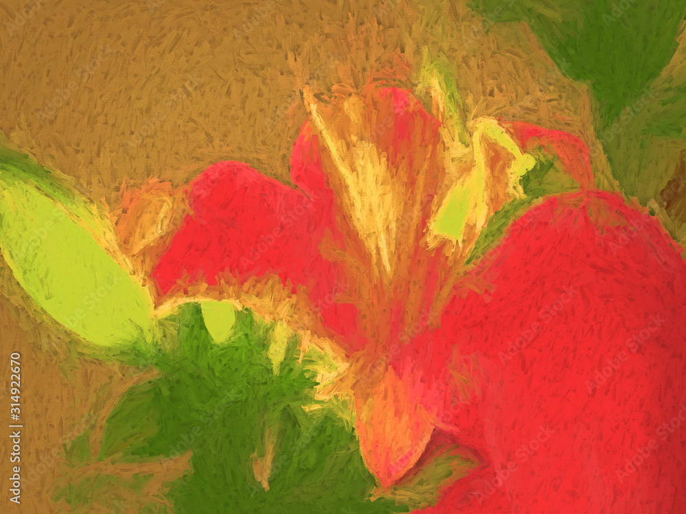 Obraz premium Abstract Lily Background Illustration