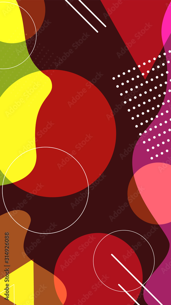 Geometric shapes and figures on colorful background. Use for modern design, cover, template, decorated, brochure, flyer.