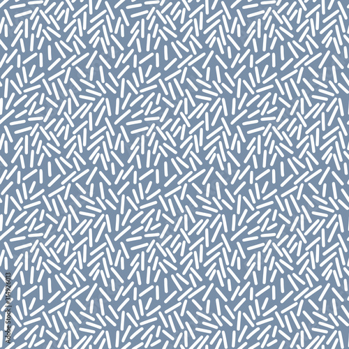Abstract seamless pattern of sticks and dashes. Simple geometric shapes randomly arranged on canvas.