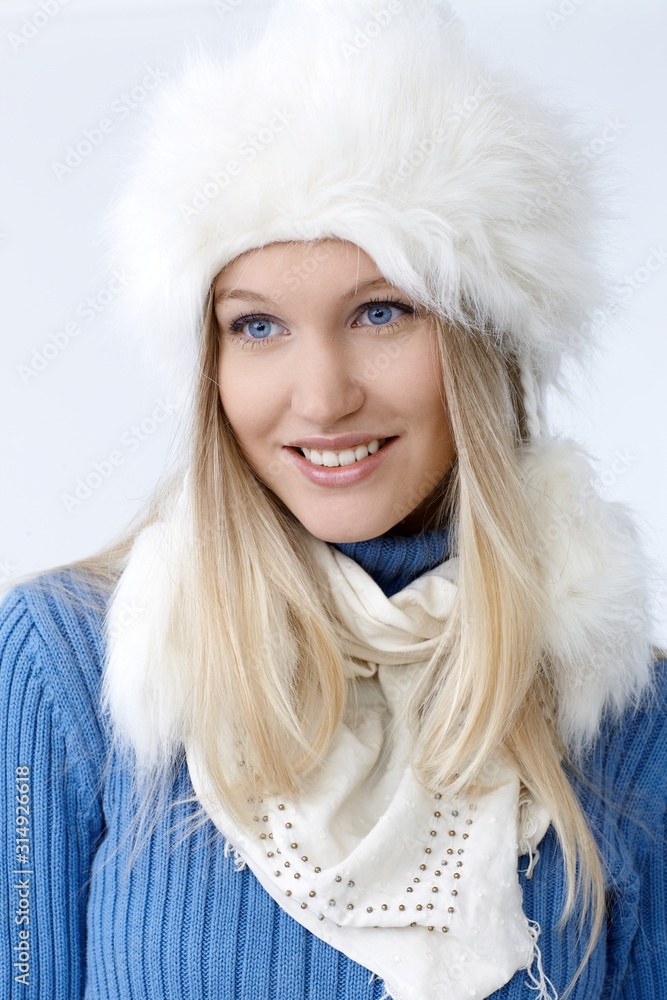 Attractive blonde in fur hat Attractive blonde in fur hat