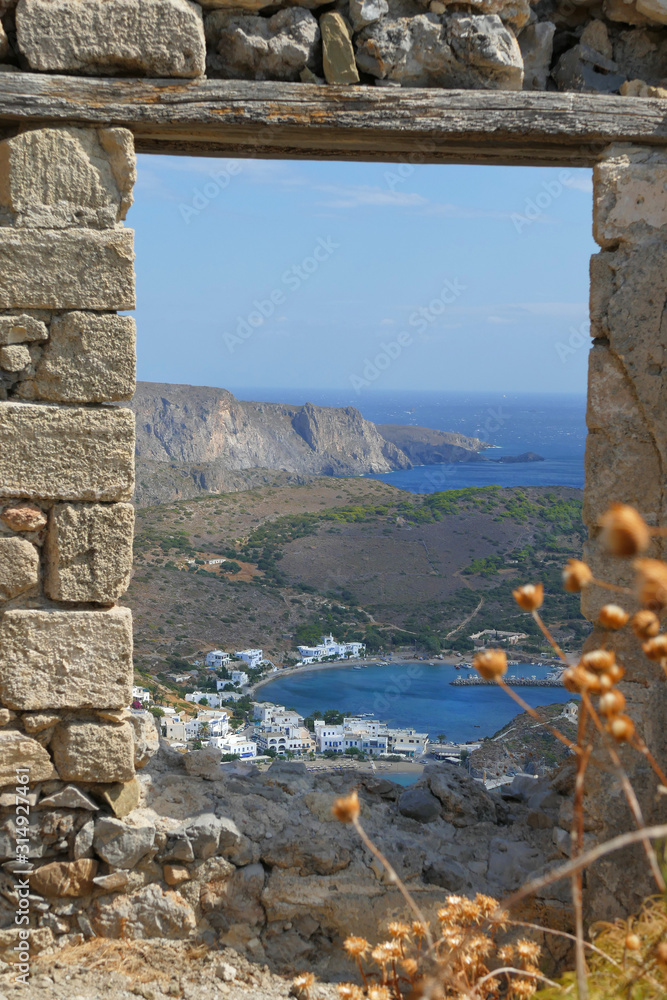 Beautiful panoramic view from the fortress of Chora