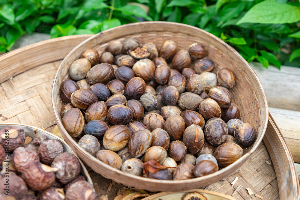 Organic healthy dryed nuts at balinese village. Organic healthy dryed nuts at balinese village.