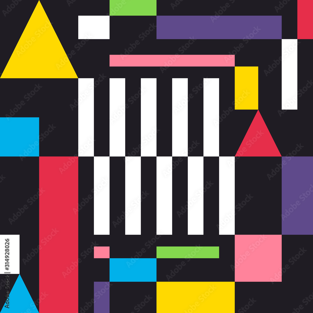 Color block abstract geometric pattern. Composition 8 Color block abstract geometric pattern. Composition 8