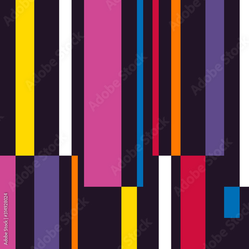Color block abstract geometric pattern. Composition 7