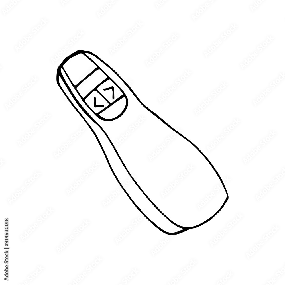 Single element of clicker in doodle business set. Hand drawn vector illustration for cards, posters, stickers and professional design. Single element of clicker in doodle business set. Hand drawn vector illustration for cards, posters, stickers and professional design.