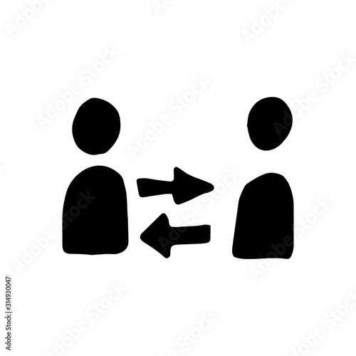 Single element of people in doodle business set. Hand drawn vector illustration for cards, posters, stickers and professional design.