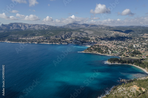 Panoramic view from Cassis Lookout South of France