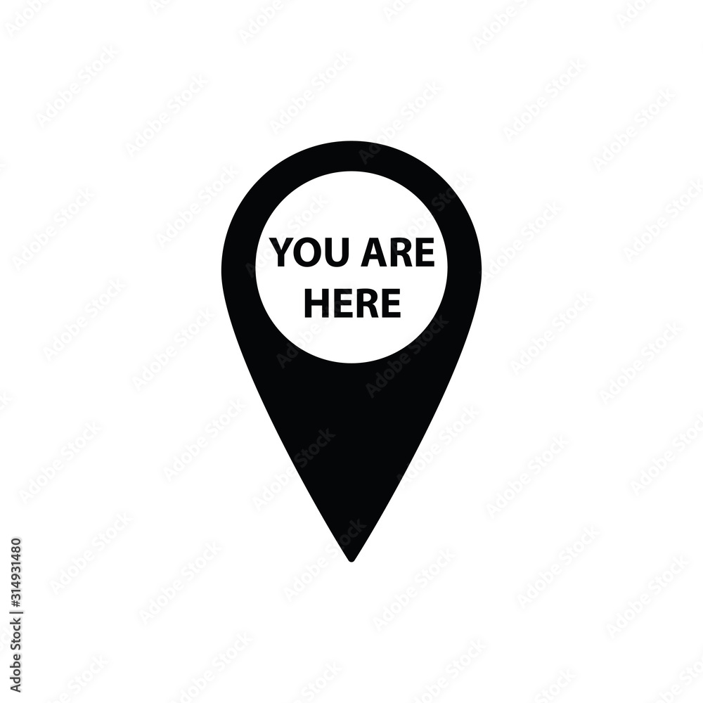 map point icon. Location icon. Your destination sign. black vector map point icon. Location icon. Your destination sign. black vector