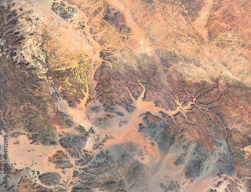 Aerial view of Al Ula, Al Madinah Region, Western Saudi Arabia photo