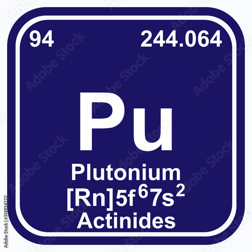 Plutonium Periodic Table of the Elements Vector illustration eps 10