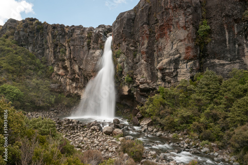 Taranaki Falls in the Tongariro National Park  Manawatu Wanganui District  New Zealand.