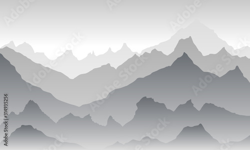 blue Pattern texture eps 10 illustration background View of gray mountains - vector