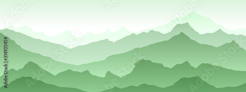 blue Pattern texture eps 10 illustration background View of green mountains - vector