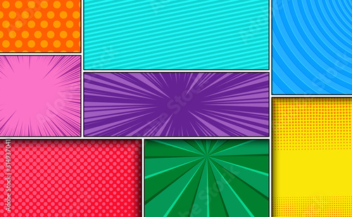 Comic colorful light composition