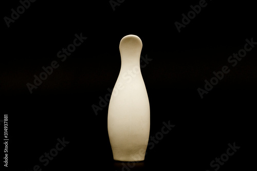 Pottery, vase, jug of white clay isolated on a black background. Pottery mockup made of white clay on a black background. Layout for design a white clay pottery vase.