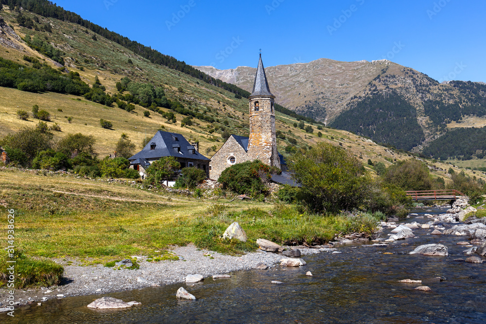 Montagarri Sanctuary in Vall d'Aran, Catalan Pyrenees