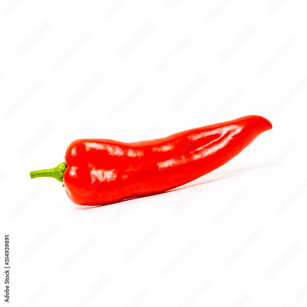 Red pepper isolated over white background