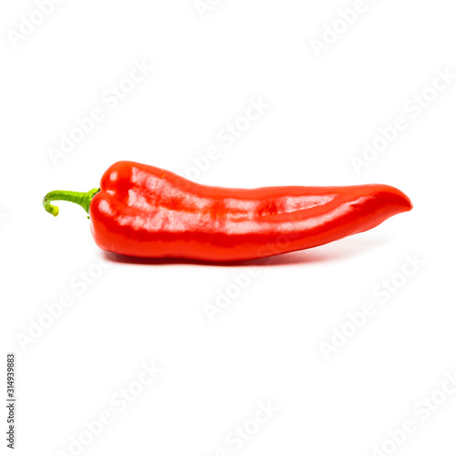 Red pepper isolated over white background