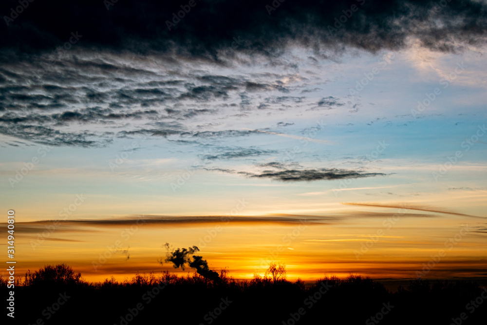 Fototapeta premium Sunset in Moscow, Russia