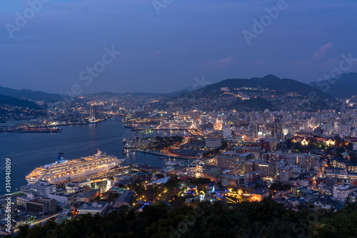 [長崎県]長崎市街の夜景（鍋冠山公園）