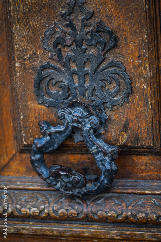 old doors close up view within the historical streets of Rome old doors close up view within the historical streets of Rome