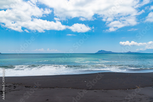Black sand beach near by the town Ende. Ende  East Nusa Tenggara  Flores  Indonesia.