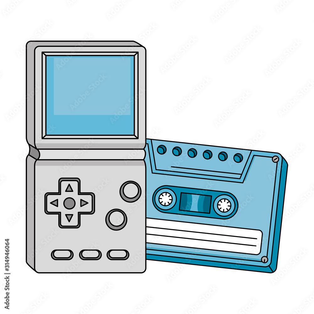 cassette with video game handle nineties style cassette with video game handle nineties style