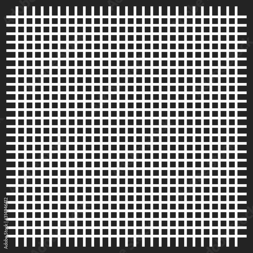 The pattern of the curves of scattered squares on white background.