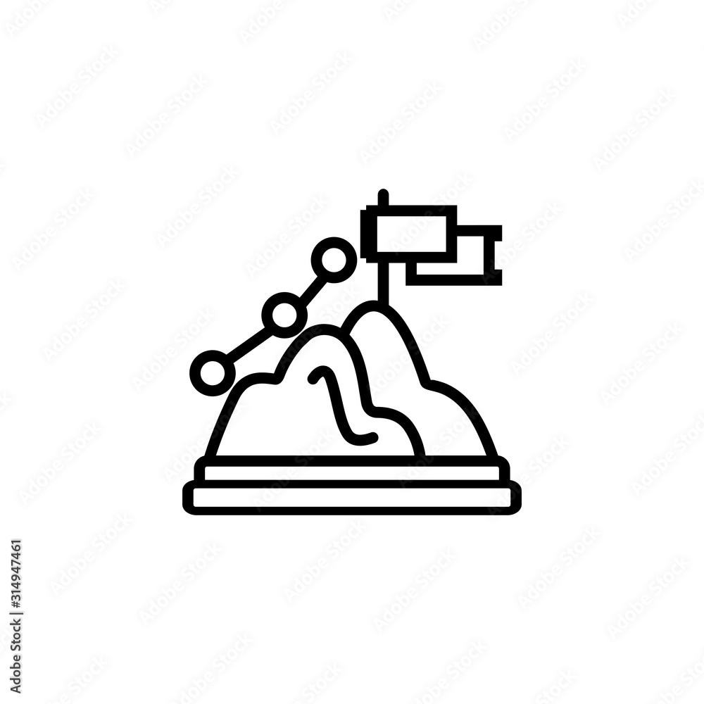 Achievements of goals. Concept. Vector icon isolated on white background. Achievements of goals. Concept. Vector icon isolated on white background.
