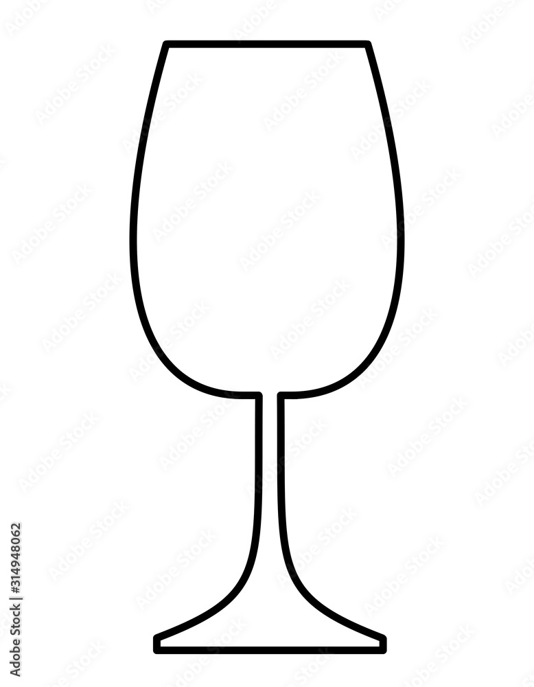 ワイングラス(線画) ワイングラス(線画)