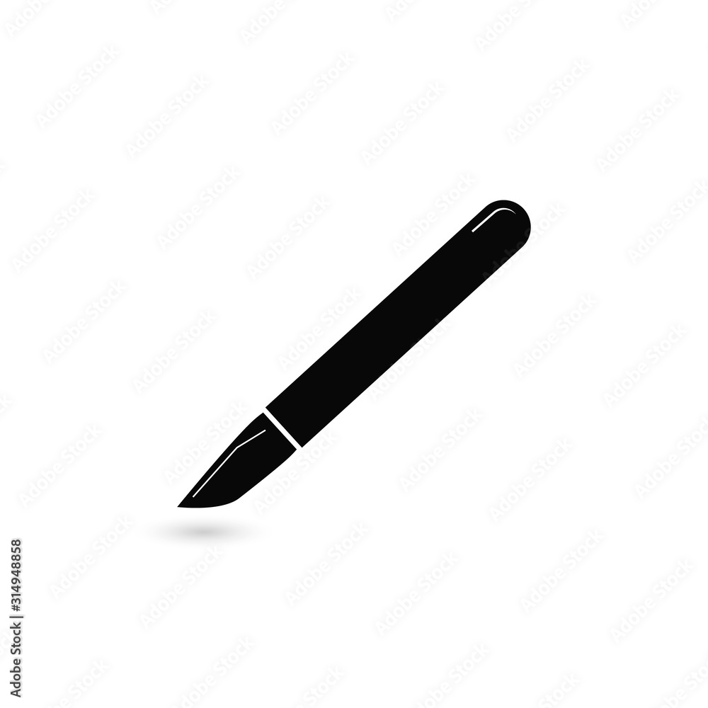 scalpel or knife medical surgery cutting tool icon on white background. Simple element illustration from Medical concept. scalpel or knife medical surgery cutting tool icon symbol design. scalpel or knife medical surgery cutting tool icon on white background. Simple element illustration from Medical concept. scalpel or knife medical surgery cutting tool icon symbol design.