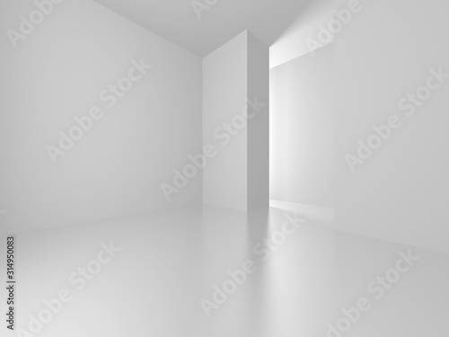 Futuristic White Architecture Design Background