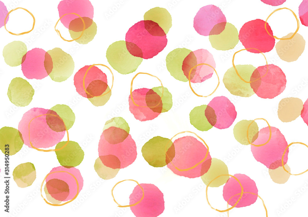 水彩水玉背景イラストstock Illustration Adobe Stock
