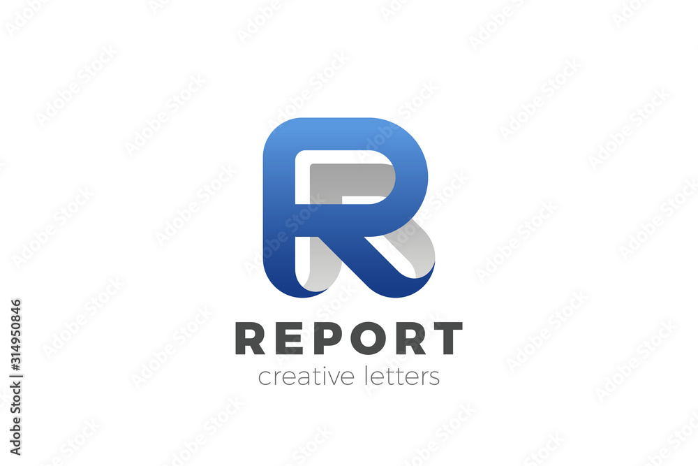 Letter R Logo design vector template Ribbon Font style Typography. Letter R Logo design vector template Ribbon Font style Typography.