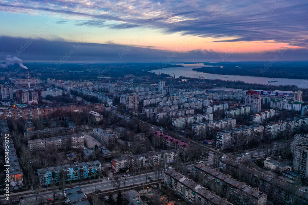 Fototapeta premium Urban landscape and amazing skyline
