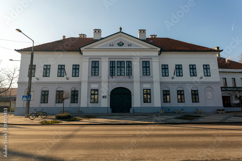 Town hall of the village  Szabadszallas in Hungary. photo