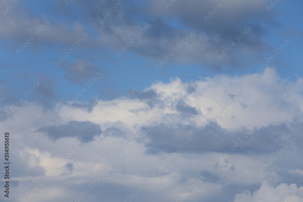 Blue sky background with Rain clouds. 