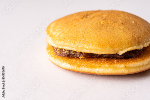  Dorayaki is a type of Japanese confection, a red-bean pancake which consists of two small pancake-like patties made from castella wrapped around red bean paste. 