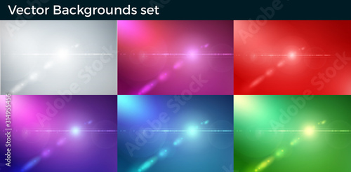 Vector Background abstract light lens flair effect.