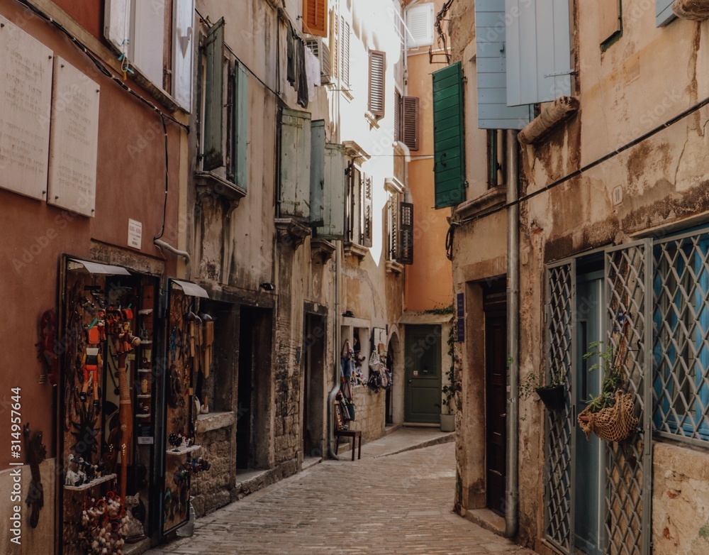 Fototapeta premium narrow street in old town