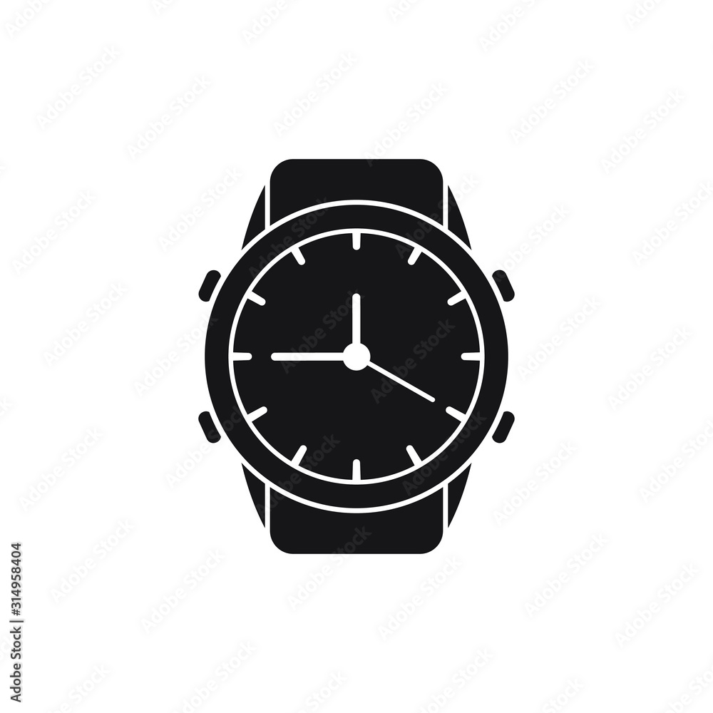 Wristwatch icon design isolated on white background. Vector illustration Wristwatch icon design isolated on white background. Vector illustration